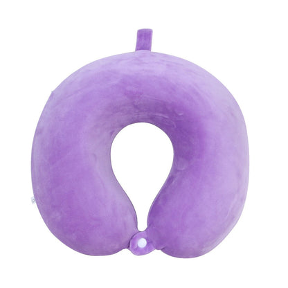 Travel pillow in plain colour finish