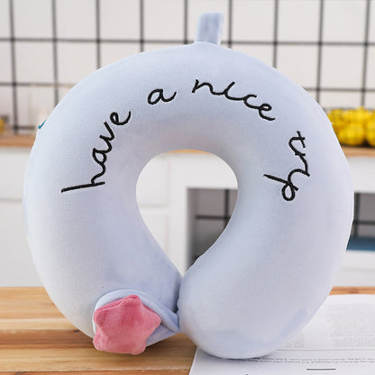 Travel neck pillow soft polyester fabric