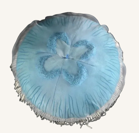 Blue moon jellyfish plush with rounded bell