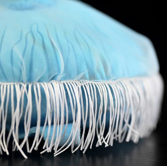 Blue moon jellyfish plush with hanging loop