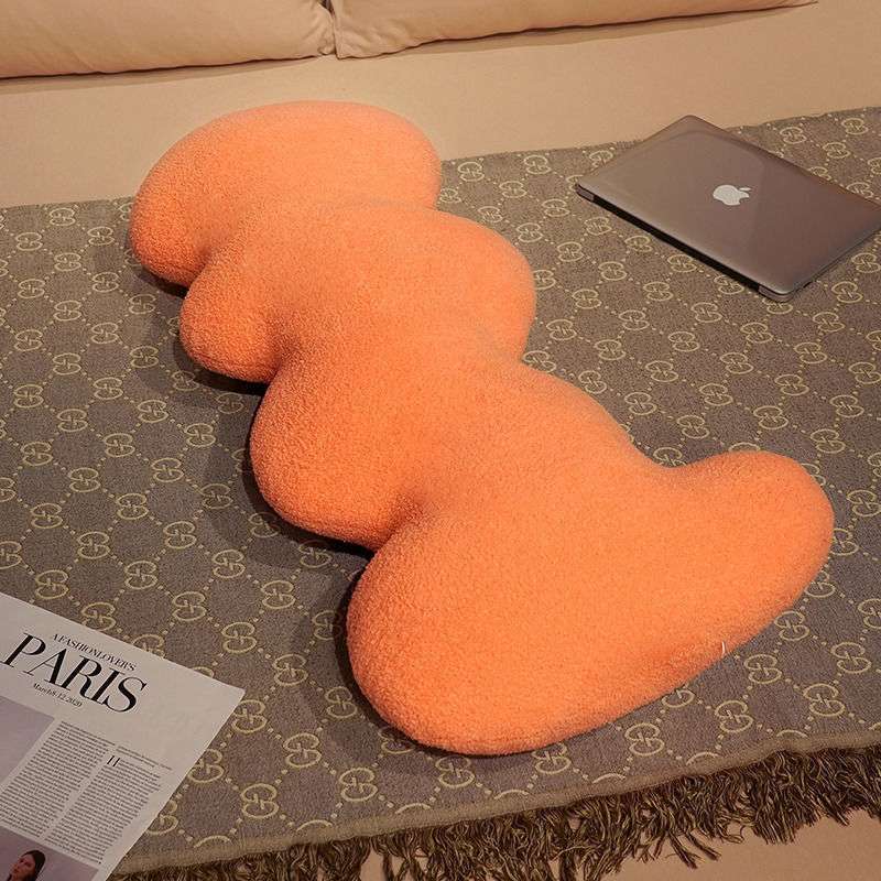 Orange long wave cushion 100cm