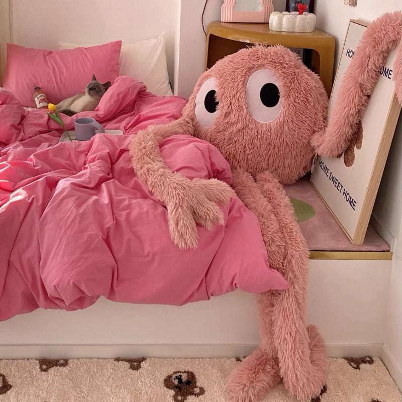 Oversized octopus plush cuddle pillow