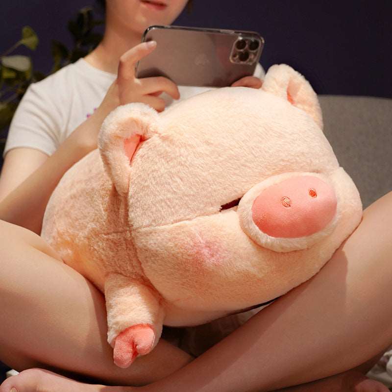 Large squishy pig plush pillow for sofa or bedroom display