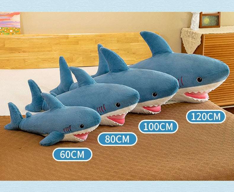 Oversized shark plush toy