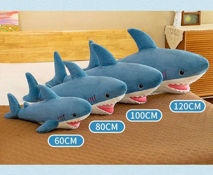 Oversized shark plush toy