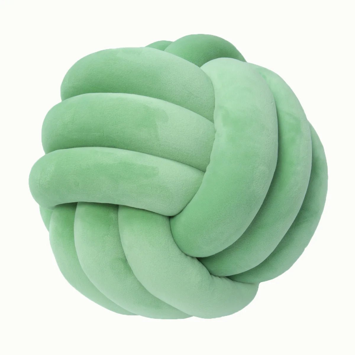Pea Green knot cushion