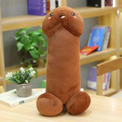 Large penis-shaped plush cushion