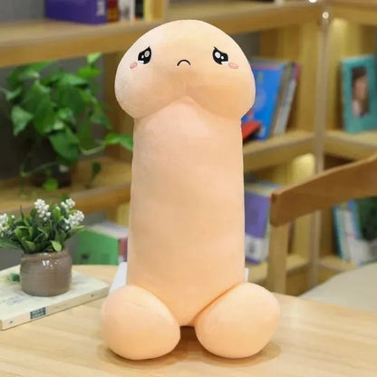 Penis plush pillow with cartoon face