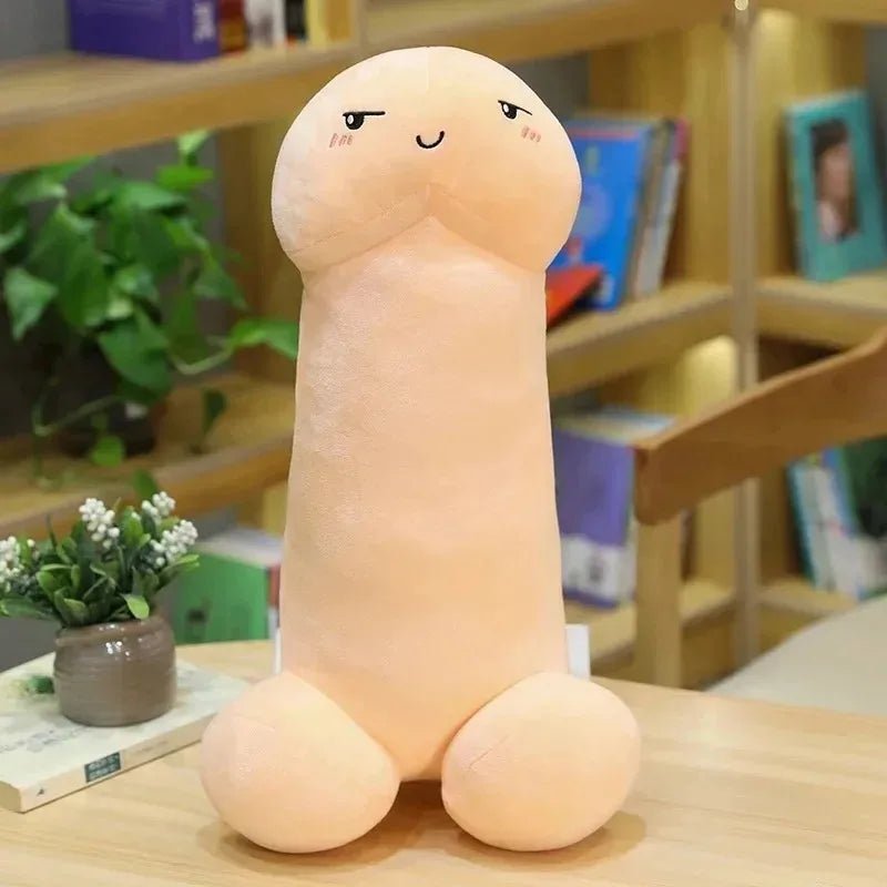 Adult novelty penis-shaped plush pillow