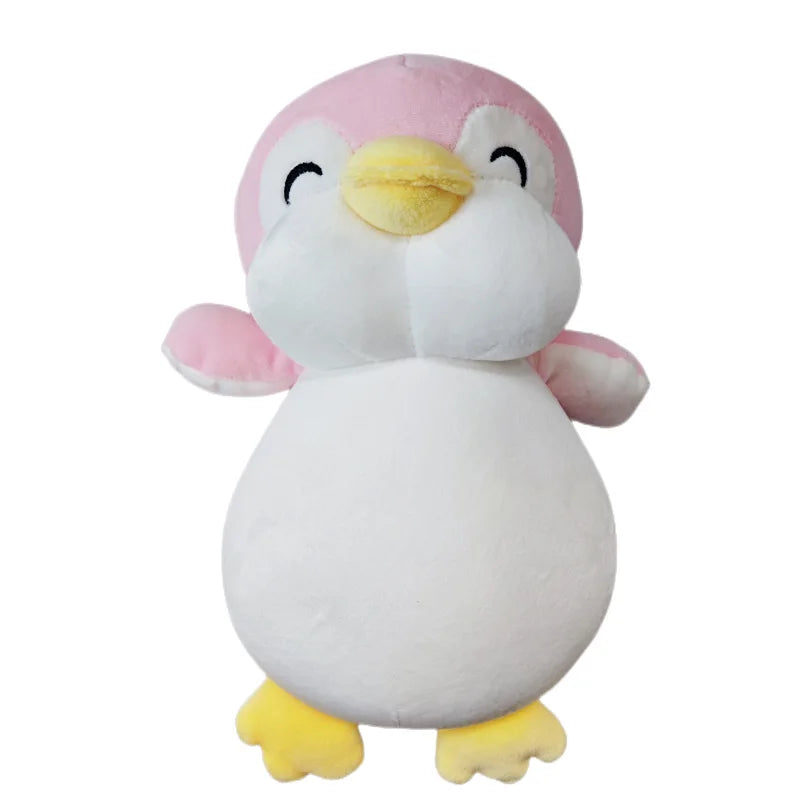 Pink personalised penguin plush toy 