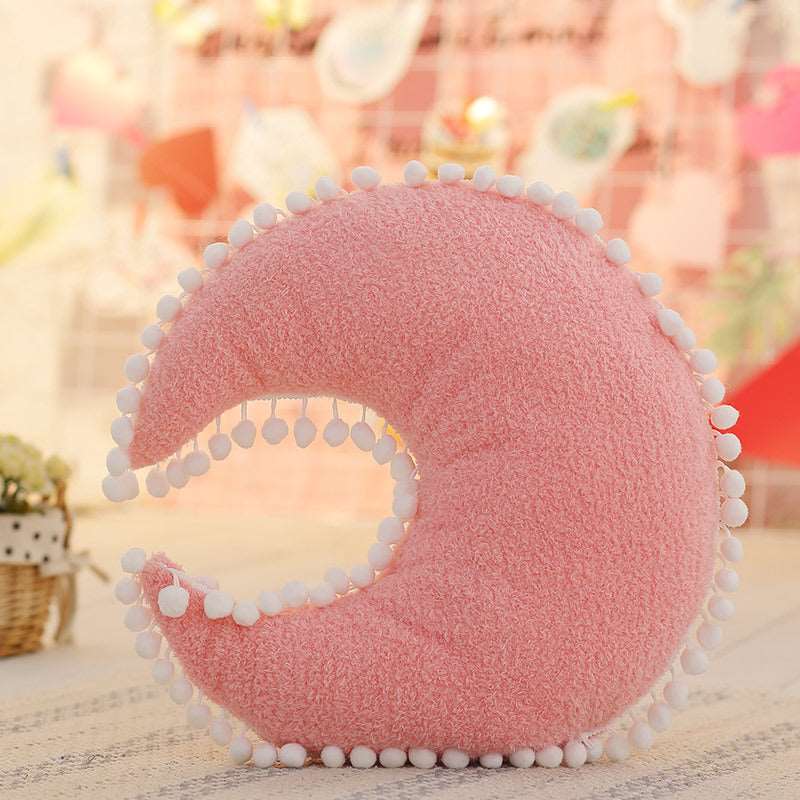 Pink Moon throw pillow