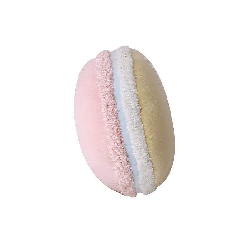 Pink and Yellow macaron throw pillow