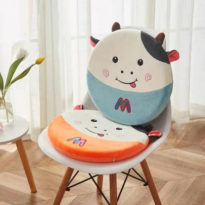 Plush animal memory foam seat cushion