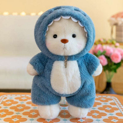Animal costume plush bear transformation toy