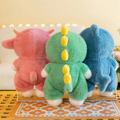 Cute plush bear with removable animal costume