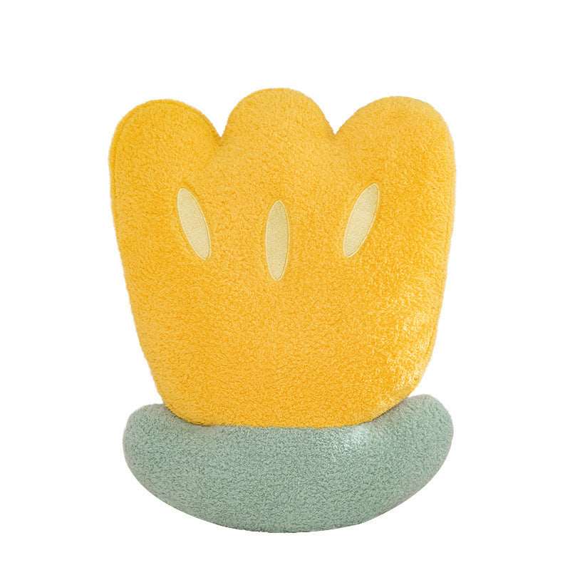Plush flower cushion displayed as a decorative accent