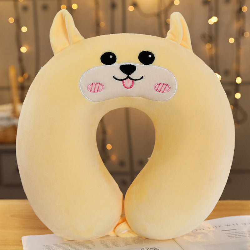 Soft travel neck pillow compact