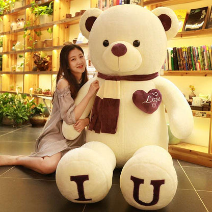 Purple giant stuffed teddy bear plush toy