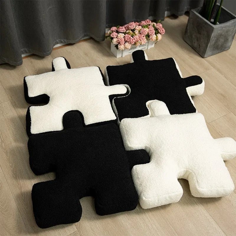 Puzzle piece throw pillow 55x55cm in available colours