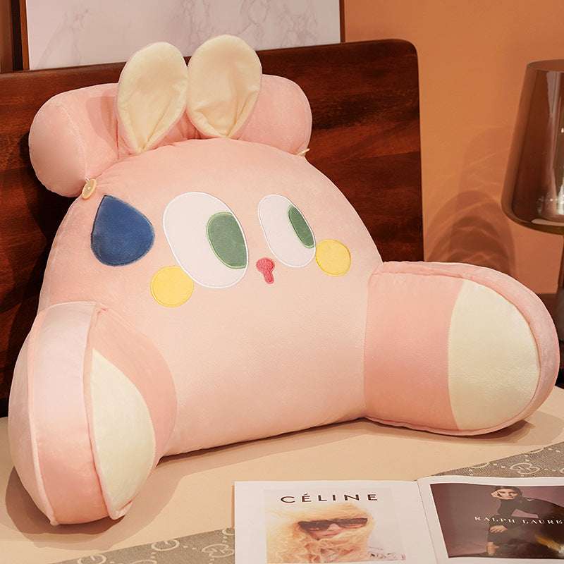 Rabbit Googly Eyes backrest pillow
