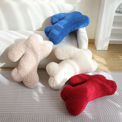 Rabbit-shaped throw pillow 55x40cm in available colours