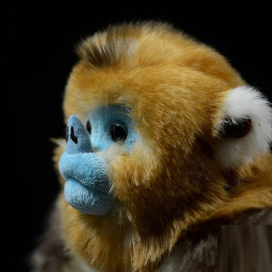 Realistic Golden monkey plush with golden fur