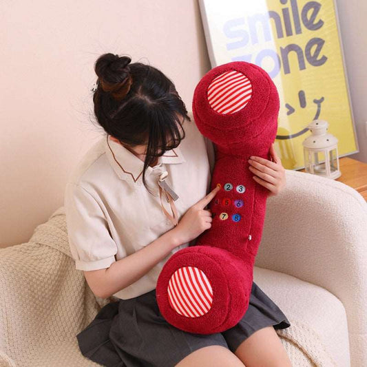 Red telephone plush pillow 70cm