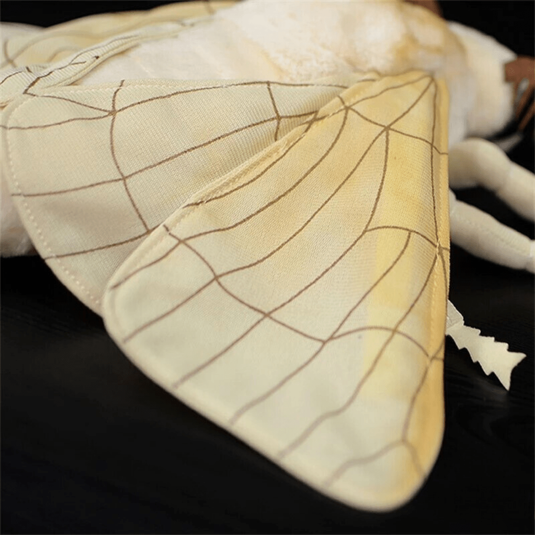 Rosy Maple Moth Plush Toy Realistic Silk Plush Moth