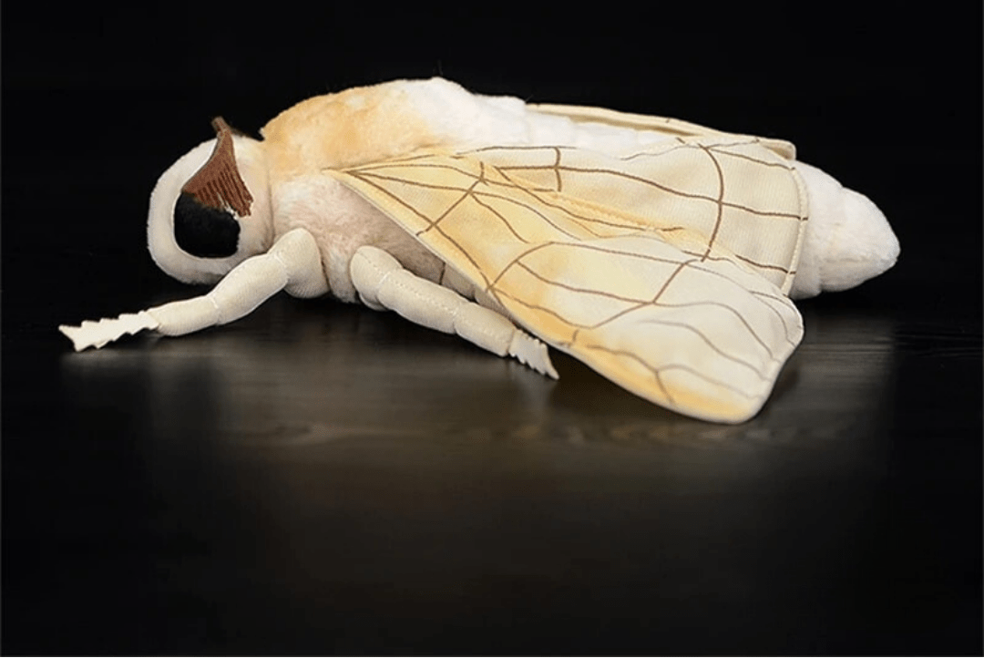 Rosy Maple Moth Plush Toy Realistic Silk Plush Moth