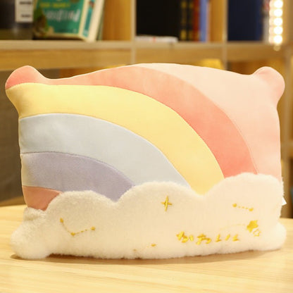 Sky Pink plush cushion 42 x 30cm