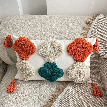 Small Lumbar bohemian tufted cushion