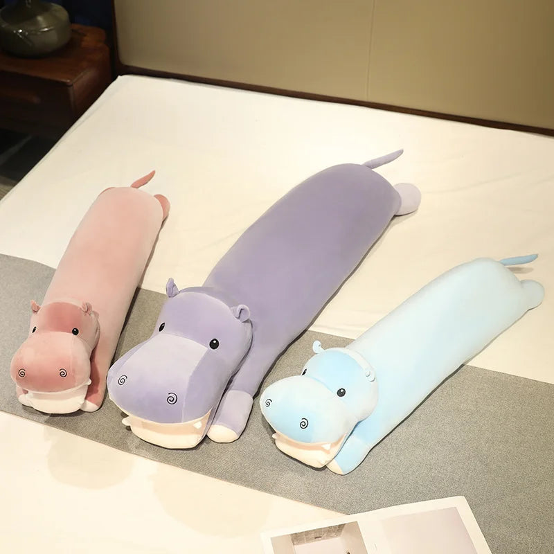 giant hippo plush toy for cuddling and lounging