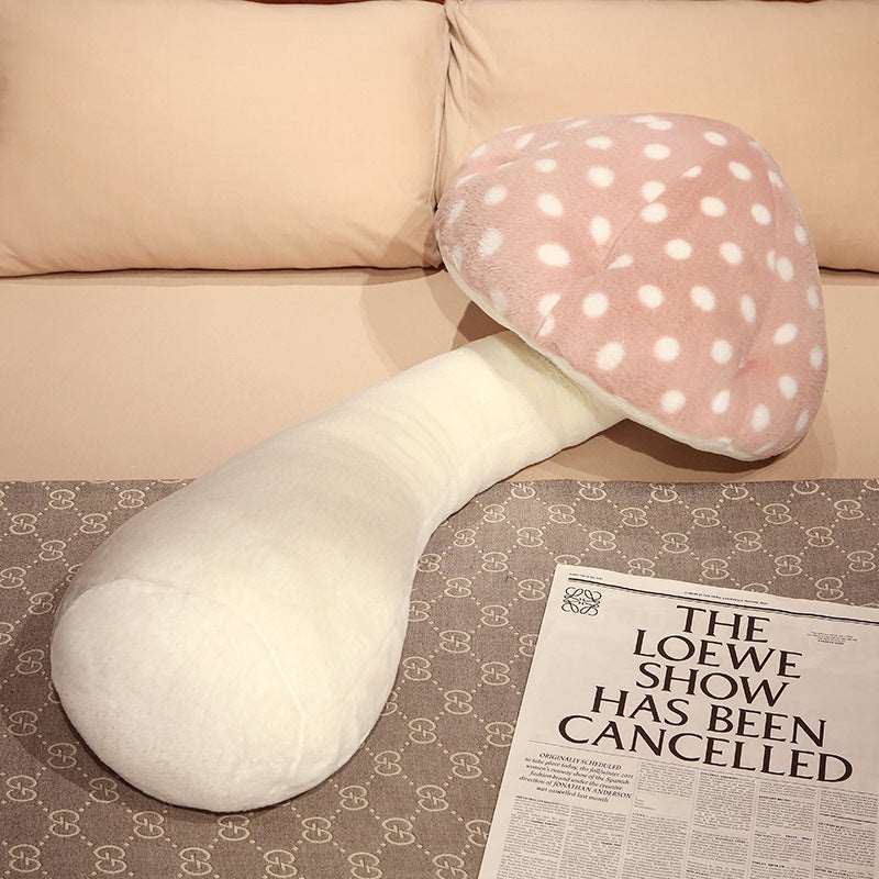 mushroom plush pillow oversized soft cushion