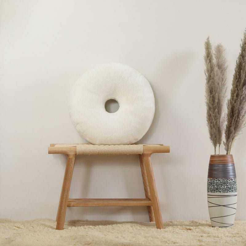 Soft White Plush Throw Pillow