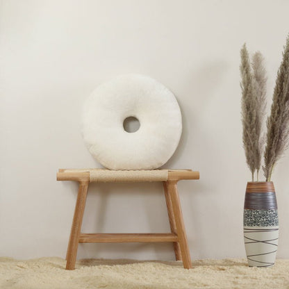 Soft White Plush Throw Pillow