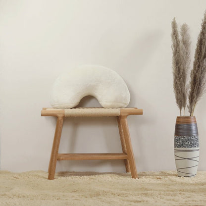 Soft White Plush Throw Pillow