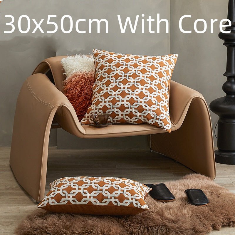 Square Chain jacquard filled cushion 30 x 50cm