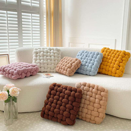 Square knot cushion available in 30cm and 40cm sizes