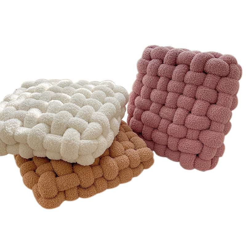 Square knot cushion in two size options