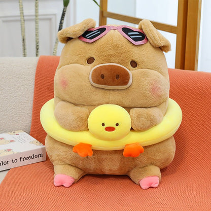Premium PP cotton brown pig plush