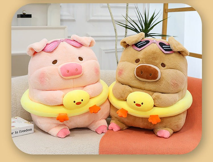 Kawaii pig plush pillow for bedroom décor