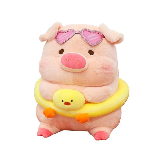 Summer Pig Plush Toy with Duck Float