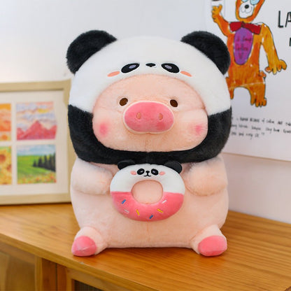 Summer Pink Pig Plush Toy with duck float