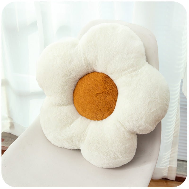 Sunflower plush seat cushion