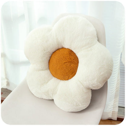 Sunflower plush seat cushion