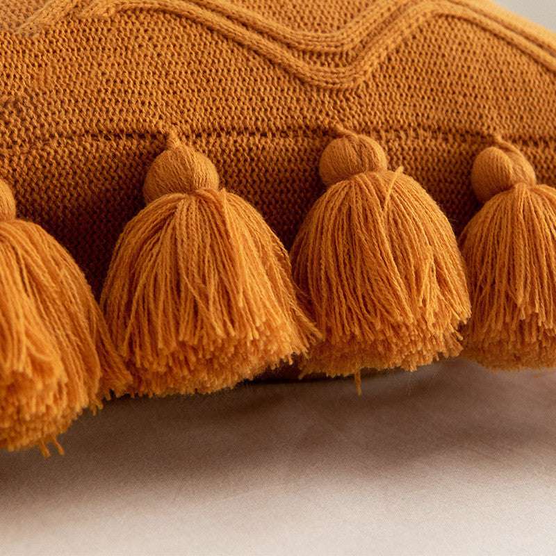 Tassel throw pillow decorative detail