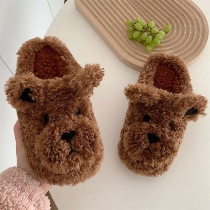 Cartoon Cute Head Cover Plush Slipper