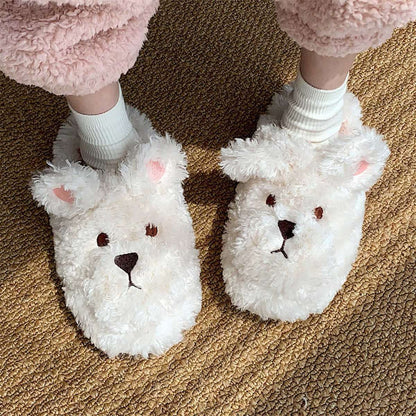 Cartoon Cute Head Cover Plush Slipper