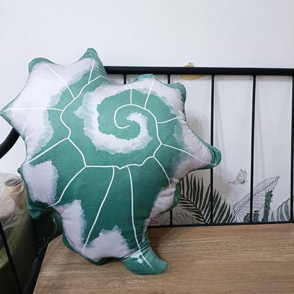 Tropical plant leaf throw pillow Design F1