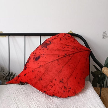 Tropical plant leaf throw pillow Design J1
